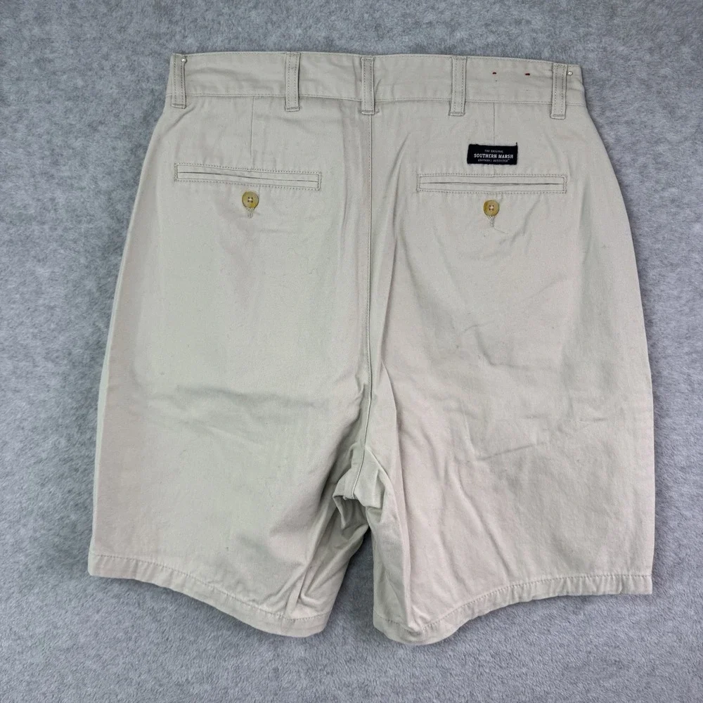 Southern Marsh Shorts Mens 28 Khaki Performance Flat Front Pockets Preppy